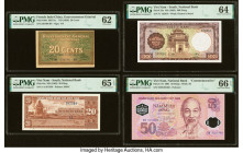 French Indochina, South Vietnam & Vietnam Group Lot of 4 Examples. French Indochina Gouvernement General de l'Indochine 20 Cents ND (1939) Pick 86d PM...