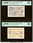 Jersey States of Jersey (German Occupation) 2 Shillings ND (1941-42) Pick 3a; 4a Two Examples PMG Choice Very Fine 35; Very Fine 30 EPQ. 

HID09801242...