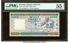 Katanga Banque Nationale du Katanga 1000 Francs 26.2.1962 Pick 14a PMG About Uncirculated 55 EPQ. 

HID09801242017

© 2022 Heritage Auctions | All Rig...