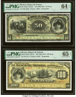 Mexico Banco de Sonora 50; 100 Pesos ND (1899-1911) Pick S422r; S423r Two Remainders PMG Choice Uncirculated 64 EPQ; Gem Uncirculated 65 EPQ. 

HID098...
