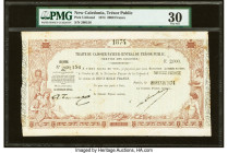 New Caledonia Tresor Public 2000 Francs 21.2.1874 Pick UNL PMG Very Fine 30. Stains and annotations are noted. 

HID09801242017

© 2022 Heritage Aucti...