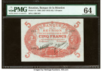Reunion Banque de la Reunion 5 Francs 1901 (ND 1912-44) Pick 14 PMG Choice Uncirculated 64. 

HID09801242017

© 2022 Heritage Auctions | All Rights Re...