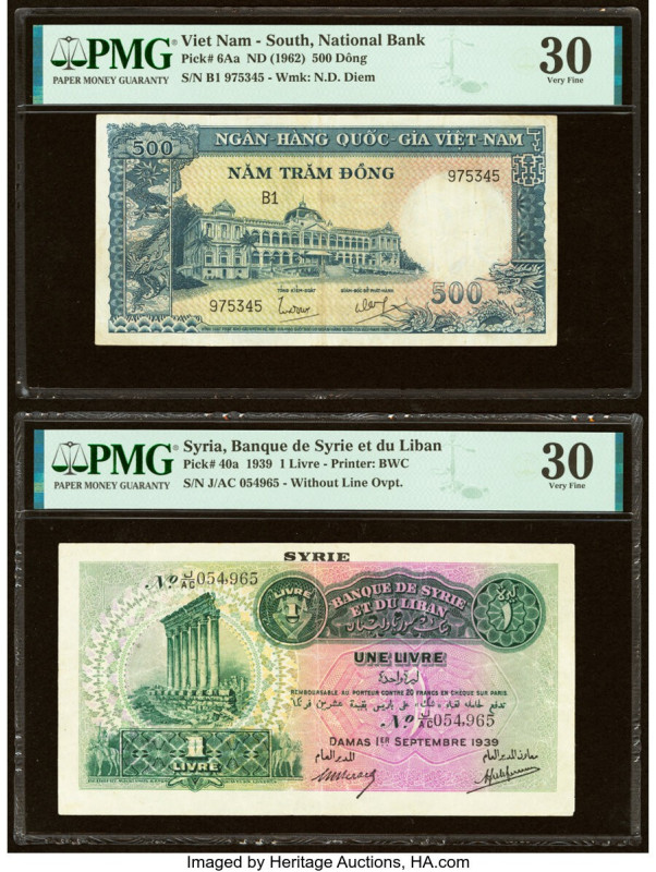 South Vietnam National Bank of Viet Nam 500 Dong ND (1962) Pick 6Aa PMG Very Fin...