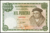 1000 Pesetas. 19 de Febrero de 1946. Sin serie. (Edifil 2021: 453). Mínimamente reparado. EBC-.