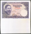 Conjunto de 25 billetes correlativos de 25 Pesetas, emitidos el 22 de Julio de 1954, todos ellos con la serie N (Edifil 2021: 467a), conservando todo ...