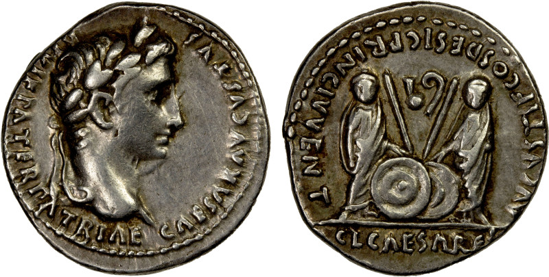 ROMAN EMPIRE: Augustus, 27 BC-14 AD, AR denarius (3.91g), Lugdunum, 2 BC-4 AD, R...