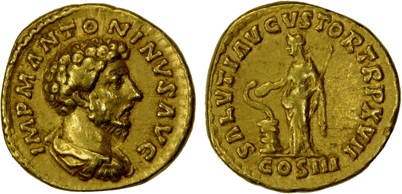 ROMAN EMPIRE: Marcus Aurelius, 161-180 AD, AV aureus (6.96g), Rome, struck 162-1...