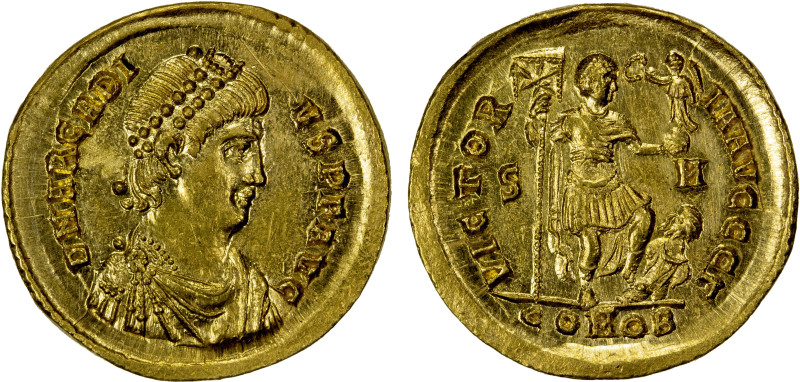 ROMAN EMPIRE: Arcadius, 383-408 AD, AV solidus (4.44g), Sirmium, struck 393-395 ...