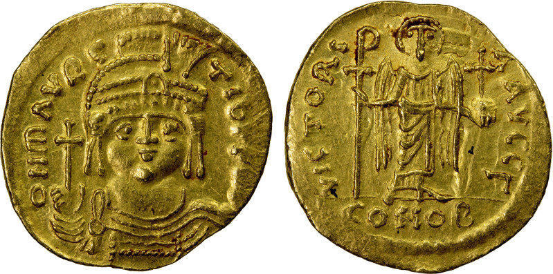 BYZANTINE EMPIRE: Maurice Tiberius, 582-602, AV solidus (4.40g), Constantinople,...