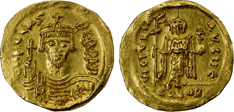 BYZANTINE EMPIRE: Phocas, 602-610, AV solidus (4.48g), Constantinople, S-620, bu...