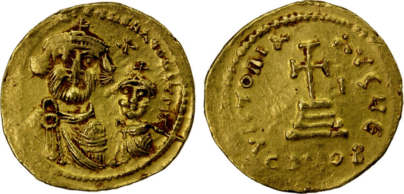 BYZANTINE EMPIRE: Heraclius, 610-641, AV solidus (4.38g), Constantinople, S-739,...