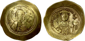 BYZANTINE EMPIRE: Michael VII Doukas, 1071-1078, AV histamenon nomisma (4.41g), Constantinople, S-1868, Christ Pantokrator // half-length bust of Mich...