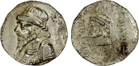 ELYMAIS: Kamnaskires V, ca. 54/3-33/2 BC, AR tetradrachm (15.47g), Seleukia on the Hedyphon, SE 272 (41/0 BC), van't Haaff-9.1 (date unlisted), Sunris...