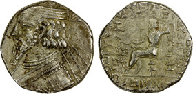 PARTHIAN KINGDOM: Orodes III, ca. 6-8 AD, AR tetradrachm (9.16g), Seleukia on the Tigris, SE 317 Embolimos (6 AD), Sell-59.2, diademed bust left // Or...