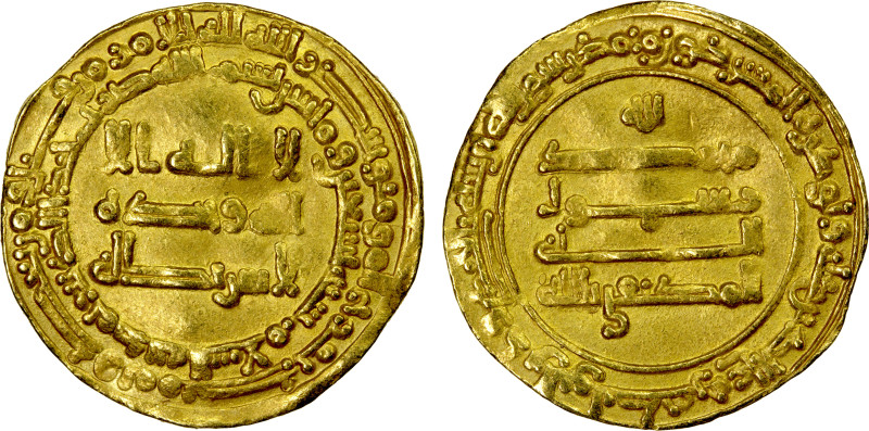 ABBASID: al-Muktafi, 902-908, AV dinar (4.37g), Madinat al-Salam, AH290, A-243.1...