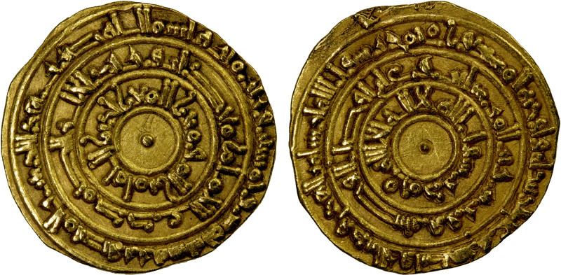 FATIMID: al-Mu'izz, 953-975, AV dinar (4.17g), al-Mansuriya, AH355, A-697, Nicol...