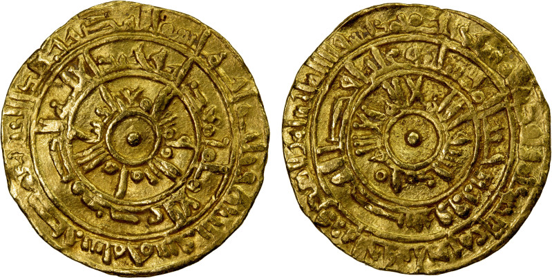 FATIMID: al-Mu'izz, 953-975, AV dinar (4.16g), Misr, AH365, A-697, Nicol-371, sl...