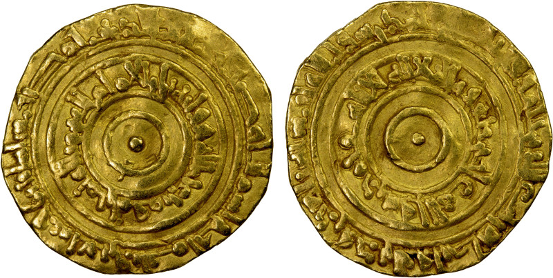 FATIMID: al-'Aziz, 975-996, AV dinar (3.88g), Misr, AH372, A-703, Nicol-707, sli...