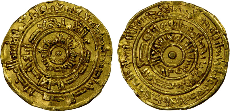 FATIMID: al-Mustansir, 1036-1094, AV dinar (4.08g), Dimashq, AH444, A-719A, Nico...