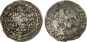 SELJUQ OF RUM: Sulayman II, 1196-1204, AR dirham (2.97g), Aksaray, AH596, A-1204, Izmirlier-76/77 (different dies), royal legend // nimbate horseman r...