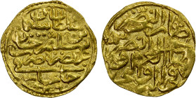 OTTOMAN EMPIRE: Süleyman I, 1520-1566, AV sultani (3.49g), Canca, AH926, A-1317, VF to EF, ex Ahmed Sultan Collection. The town of Canca (Khanja) is n...
