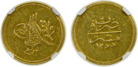 EGYPT: Abdul Mejid, 1839-1861, AV 50 qirsh, Misr, AH1255 year 4, KM-234.1, beaded border, NGC graded AU50.
Estimate: USD 220 - 280