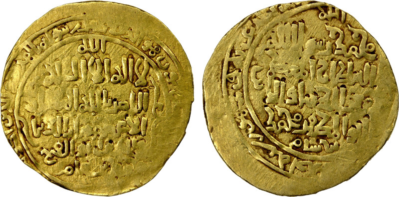 GHORID: Mu'izz al-Din Muhammad, 1171-1206, AV dinar (5.52g), Ghazna, AHxx1 (prob...