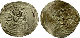 GREAT MONGOLS: Möngke, 1251-1260, pale AV dinar (1.55g), NM, ND, A-V1977, obverse legend möngka qan / al-'adil / al-a'zam, with kalima reverse, both s...