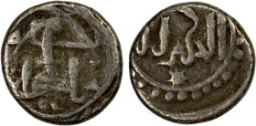 GREAT MONGOLS: AR dirham or jital (1.68g), NM, ND, A-X1977, Zeno-36824 (this piece), obverse legend undeciphered; reverse is al-hukmu lillah ("power b...