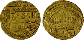 ILKHAN: Ghazan Mahmud, 1295-1304, AV dinar (4.26g), Tabriz, AH699, A-2170, trilingual obverse, in Uighur, Arabic, and Tibetan 'Phags-pa, Arabic revers...