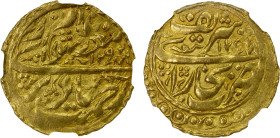MANGHIT OF BUKHARA: Muzaffar al-Din, 1860-1886, AV tilla, Bukhara, AH1298//1298, A-3038, NGC graded AU55.
Estimate: USD 280 - 350