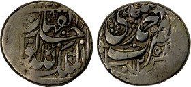 DURRANI: Safqat Jang (b. Shah Shuja'), 1842-1843, AR rupee (9.07g), Ahmadshahi, AH1258//1258, A-3149S, with the Arabic obverse inscription al-mulku li...