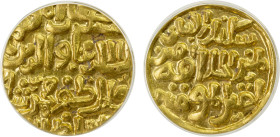 DELHI: 'Alâ al-Din Muhammad II, 1296-1316, AV tanka, MM, DM, G-220/222, struck on thick narrow flan, hence the mint & date are off flan, ANACS graded ...