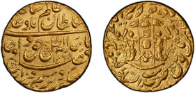 AWADH: Wajid Ali Shah, 1847-1856, AV ashrafi (10.70g), Lakhnau, AH1268 year 5, KM-378.1, a lustrous example, PCGS graded AU55.
Estimate: USD 800 - 10...