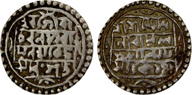 KACHAR: Megha Narayana, 1566-1583, AR tanka (10.33g), SE"148", R&B-10.1 (same dies), KM-102, legends hara gauri charana parayana hachengsa vamsaja 148...