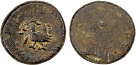 CAMBODIA: Ang Duong, 1840-1860, AR 4 fuang (¼ tical) (5.76g), ND (1847), KM-27, hamza bird left, VF, RR. This is among the largest and heaviest "hamza...