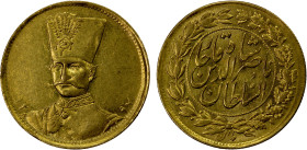 IRAN: Nasir al-Din Shah, 1848-1896, AV toman (2.90g), Tehran, AH1297, KM-932, lustrous About Unc, R.
Estimate: USD 240 - 300