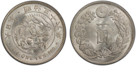 JAPAN: Meiji, 1868-1912, AR yen, year 36 (1903), Y-A25.3, JNDA-01-10A, a lovely lustrous example! PCGS graded MS63.
Estimate: USD 150 - 250