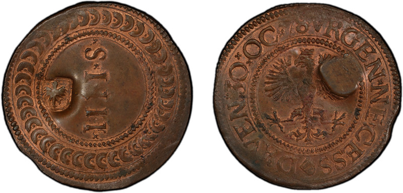 DEVENTER: Spanish Occupation, 1572-1578, AE 4 stuivers, [15]78, Vanhoudt-525, Ma...