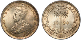 BRITISH WEST AFRICA: George V, 1910-1936, AR shilling, 1920, KM-12, a wonderful lustrous example! PCGS graded MS64.
Estimate: USD 375 - 475