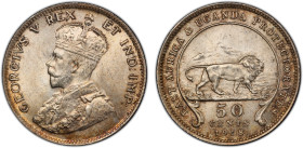 EAST AFRICA & UGANDA: George V, 1910-1936, AR 50 cents, 1918-H, KM-9, a wonderful lustrous example of this rare date! PCGS graded MS64, R.
Estimate: ...