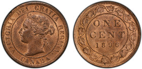 CANADA: Victoria, 1837-1901, AE cent, 1896, KM-7, a superb mint state example! PCGS graded MS65 RB.
Estimate: USD 300 - 500