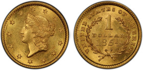 UNITED STATES: AV dollar, 1854, KM-73, PCGS graded MS63, Liberty Head, type 1, a lovely lustrous mint state example!
Estimate: USD 500 - 600
