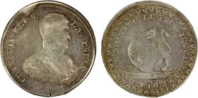VENEZUELA: Caracas, AR proclamation medal (10.87g), 1812, Herrera-8, Medina-268, 31mm silver proclamation medal for Fernando VII by Domingo de Monteve...