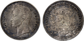 VENEZUELA: Republic, AR 10 centavos, 1874-A, Y-13, struck at the Paris mint, an attractive lovely toned example! PCGS graded MS62.
Estimate: USD 1800...