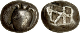 AEGINA: AR stater (12.25g), ca. 480-457 BC, HGC-6/435, Milbank pl. 1-13, sea turtle // incuse with five-part skew pattern, Fine.
Estimate: USD 150 - ...