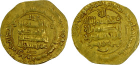 SAMANID: Nuh III, 976-997, AV dinar (3.45g), Herat, AH379, A-1468, citing the Simjurid governor 'Imad al-Dawla [Muhammad II], some weakness in the mar...