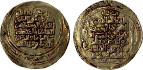GREAT SELJUQ: Sanjar, 2nd viceroyalty 1099-1118, pale AV dinar (3.51g), Balkh, AH493, A-1685A, citing Muhammad b. Malikshah as overlord on the obverse...
