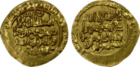 GHORID: Mu'izz al-Din Muhammad, 1171-1206, AV dinar (3.80g), Dâwar, ND, A-1759, central circle on both sides, mint name above obverse field, excellent...