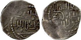 GREAT MONGOLS: Ögedei, 1227-1241, AR dirham (2.84g), Tabriz, ND, A-1973.1, mint name above amaraha Allah ("may God protect it"), bow below, traces of ...
